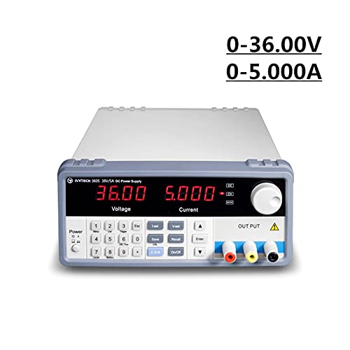 DC-Stromversorgung variabel, Professionell programmierbar DC Bankstromversorgung 3 6V 10A 60V 5A Digital regulierter Umschaltung Einstellbarer Laborstromquelle Hohe Präzision (Color : G3X 36V 5A) von OPSREY
