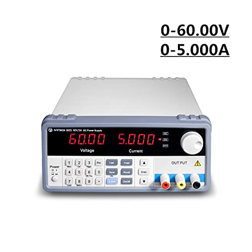 DC-Stromversorgung variabel, Professionell programmierbar DC Bankstromversorgung 3 6V 10A 60V 5A Digital regulierter Umschaltung Einstellbarer Laborstromquelle Hohe Präzision (Color : G3X 60V 5A) von OPSREY