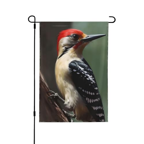 Gartenflagge mit Specht-Druck, langlebig, doppelt genäht, Gartenflagge, Urlaubsparty-Flagge, Outdoor-Dekoration, 31,8 x 45,7 cm Gartenflagge mit Specht-Druck, langlebig, doppelt genäht, Gartenflagge, Urlaubsparty-Flagge, Outdoor-Dekoration, 31,8 x 45,7 cm von OPSREY