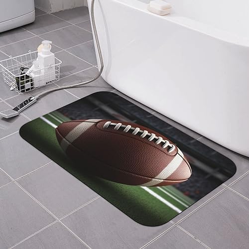 OPSREY American Football Print Kieselgur Badematte saugfähige rutschfeste Duschmatte für Badewanne Badezimmer Boden 15,7 x 60 cm von OPSREY