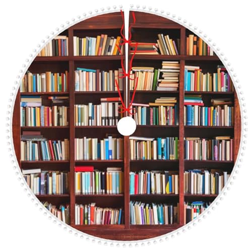OPSREY Bücher gedruckt Weihnachtsbaum Rock Abdeckung Weihnachtsbaum Dekoration von OPSREY