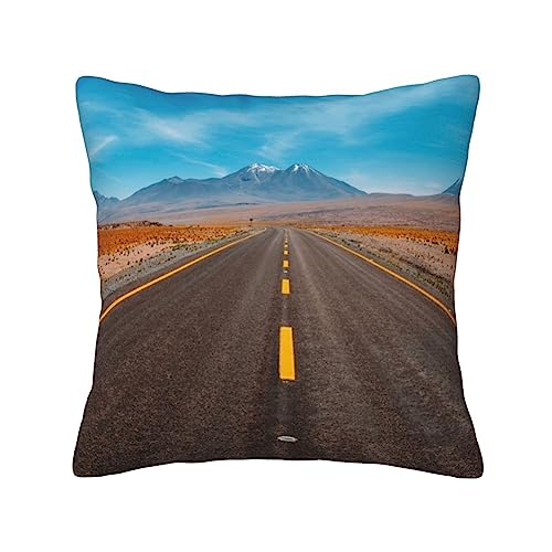 OPSREY Freeway Highway Road In The Desert Print Throw Pillow Cover Pillowcase Soft Durable Square Decorative Cushion Cover For Couch Bedroom 30,5 x 30,5 cm von OPSREY