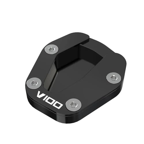 OPSREY Motorrad Ständer Seite Stehen Fuß Pad Unterstützung Extender Für Moto Guzzi V100 Mandello S 2023 2024 Refit Vergrößern Platte (Farbe : Schwarz, Größe : A) von OPSREY
