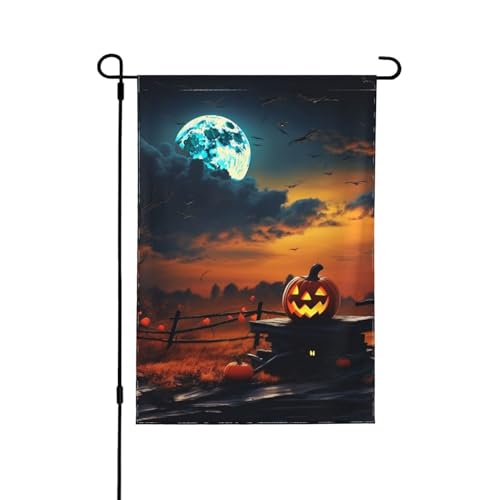 Opsrey Halloween-Nachthimmel bedruckte Gartenflagge, doppelseitig, vertikal, Terrasse, dekorative Flagge von OPSREY