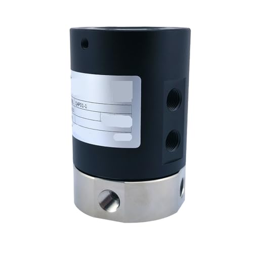 Q4P01-1 Durchgangsloch 8 mm Außendurchmesser 54 mm Vierkanal-Zyklonadapter 360 Grad drehbarer Luftschleifring Gas-Flüssigkeit rotierend(Q4P01 S1 Side vent) von OPTEPYOE