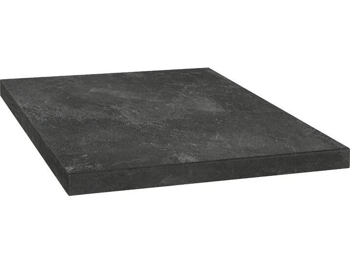Arbeitsplatte OPTIFIT Luzern , schwarz (schwarz stone), B:130cm H:3,8cm T:60cm, Spanplatte, Tischplatten, 38 mm stark, Tiefe 60 cm, große Auswahl an Breiten von OPTIFIT
