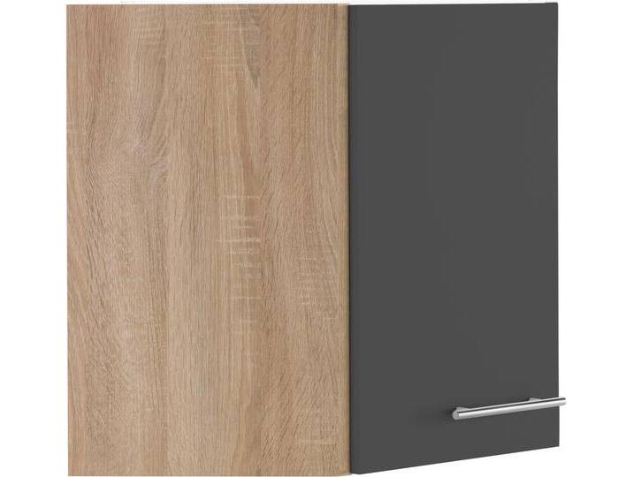 Eckhängeschrank OPTIFIT Kalmar , grau (anthrazit), B:60cm H:58cm T:35cm, Schränke von OPTIFIT