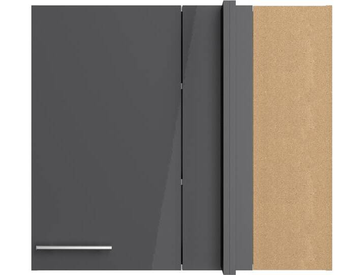 Eckhängeschrank OPTIFIT Klara , schwarz (anthrazit, wildeiche), B:85cm H:70,4cm T:34,9cm, Spanplatte, Schränke, Breite 80 x 45 cm von OPTIFIT