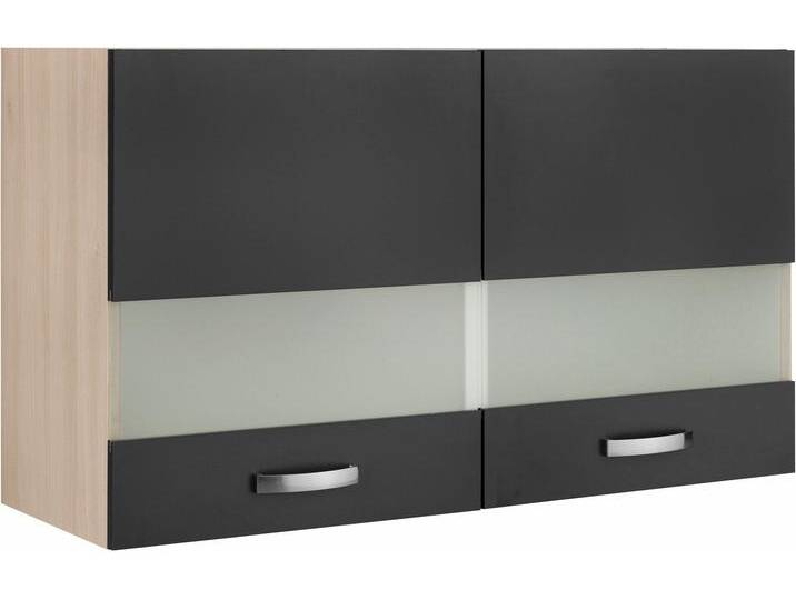 Glashängeschrank OPTIFIT Faro , grau (anthrazit), B:100cm H:57,6cm T:34,6cm, Schränke, mit Metallgriffen, Breite 100 cm von OPTIFIT