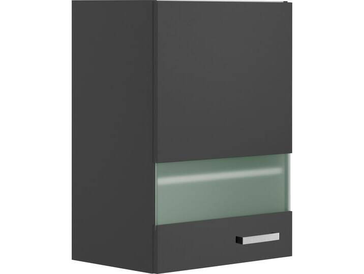 Glashängeschrank OPTIFIT Parma , grau (anthrazit), B:50cm H:70,4cm T:34,9cm, Holzwerkstoff, Glas, Schränke, Breite 50 cm von OPTIFIT