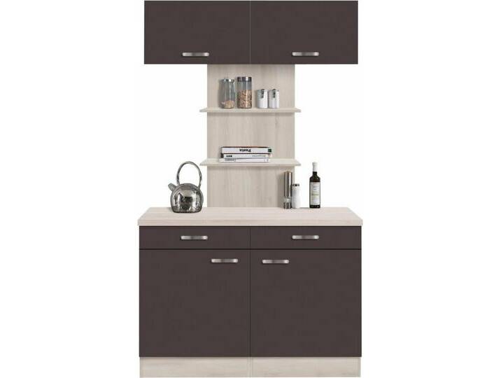 OPTIFIT Buffet Faro, mit Metallgriffen, Breite 120 cm, grau, melaminharzbeschichtet, anthrazit von OPTIFIT