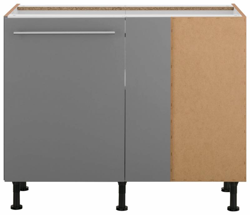 OPTIFIT Eckunterschrank Bern 100 cm breit, mit 1 Tür mit höhenverstellbaren Füßen, mit Metallgriff von OPTIFIT