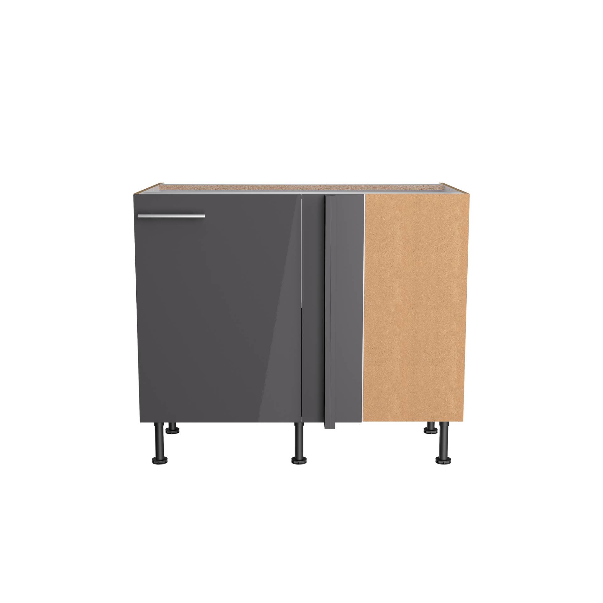 OPTIFIT Eckunterschrank 'Optikomfort Jonte984' anthrazit/eichefarben 100 x 87 x 58,4 cm von OPTIFIT