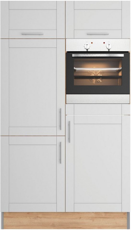 KOCHSTATION Küche KS-Ahus, Back-/Kühlmodul, Breite 120 cm, wahlw. mit E-Geräten, Soft Close Funktion, MDF Fronten von KOCHSTATION