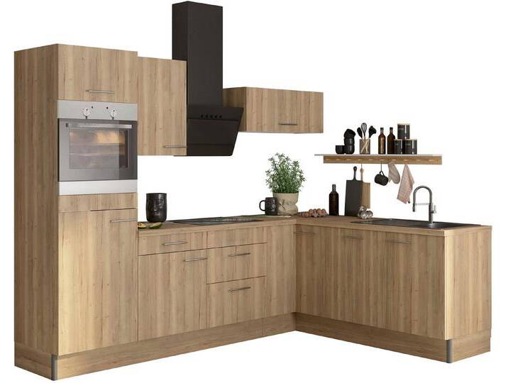 OPTIFIT Küche Klara, 270 x 200 cm breit, beige, mit E-Geräten von OPTIFIT