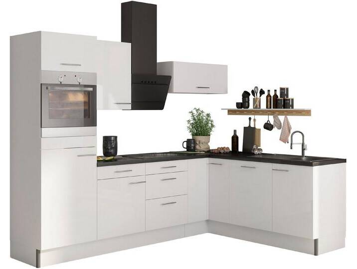 OPTIFIT Küche Klara, 270 x 200 cm breit, weiß, mit E-Geräten von OPTIFIT