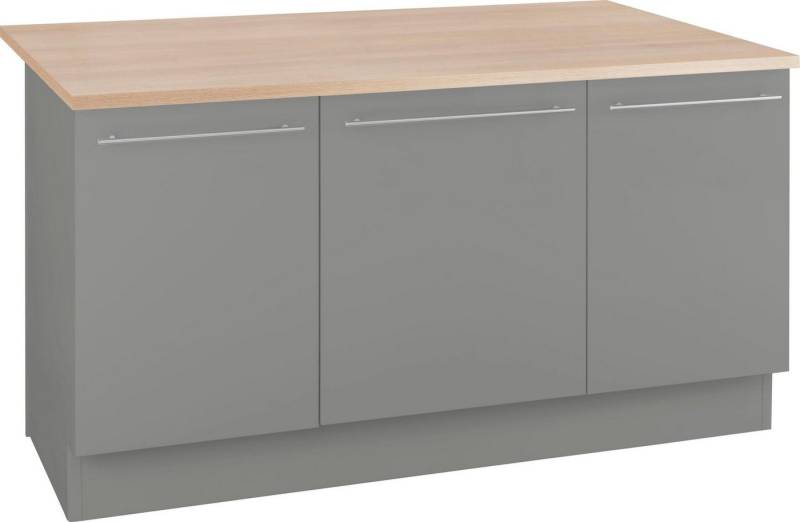 OPTIFIT Kücheninsel Bern, mit durchgehender Arbeitsplatte als Theke, Breite 160 cm von OPTIFIT