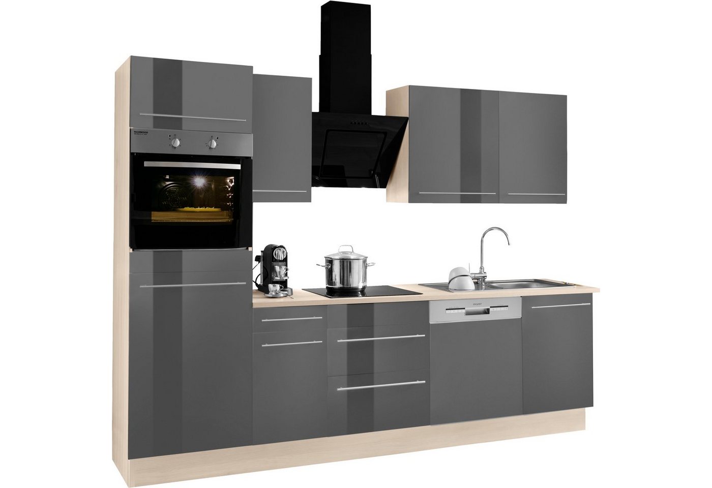 OPTIFIT Küchenzeile Bern, Breite 270 cm, wahlweise mit E-Geräten von OPTIFIT