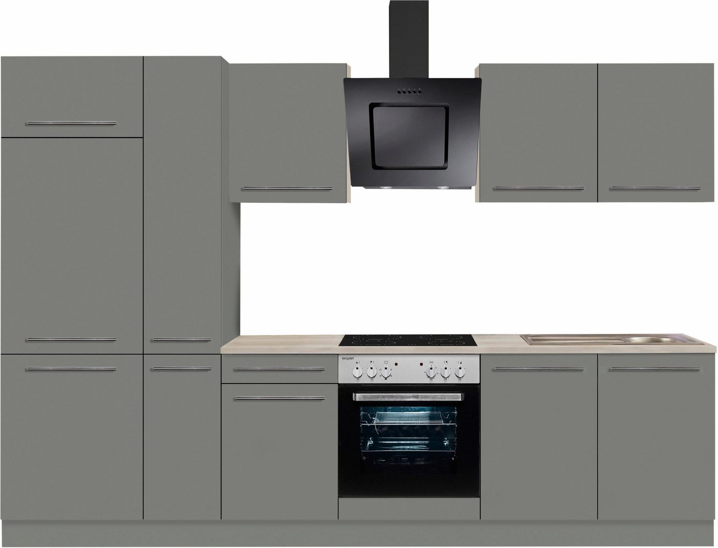OPTIFIT Küchenzeile Bern, Breite 300 cm, wahlweise mit E-Geräten, höhenverstellbare Füße von OPTIFIT