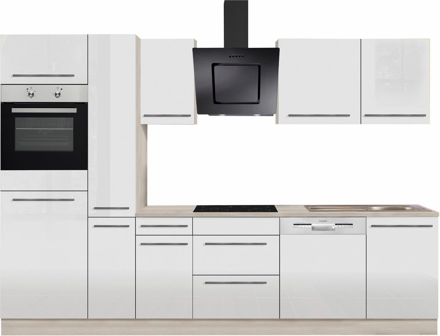 OPTIFIT Küchenzeile Bern, Breite 300 cm, höhenverstellbare Füße, wahlweise mit E-Geräten von OPTIFIT