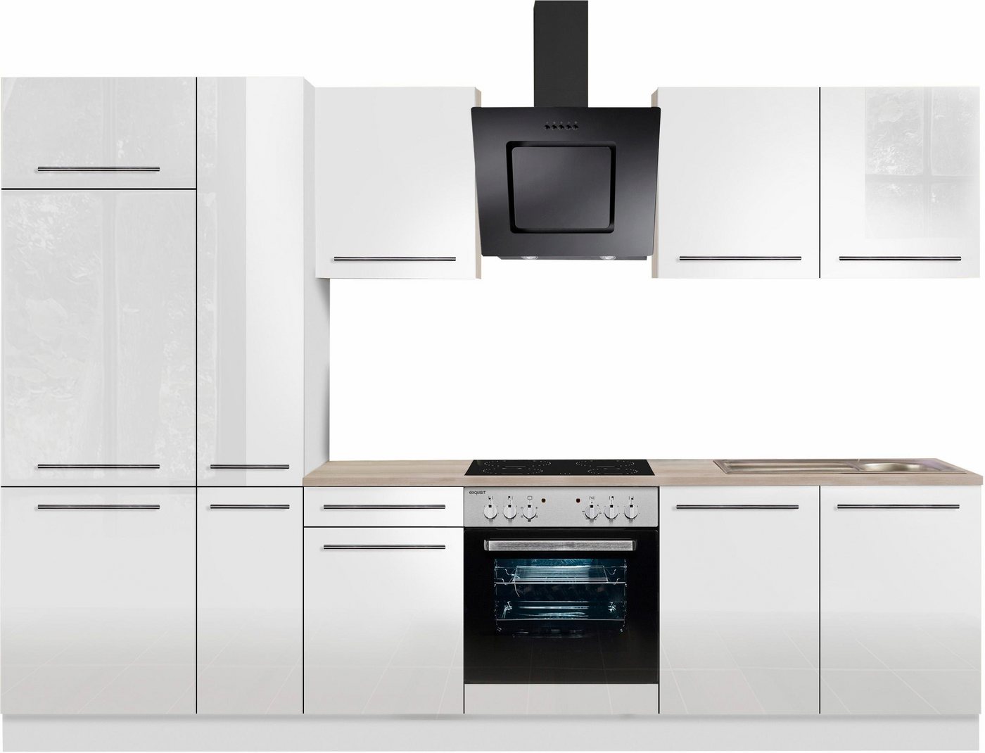 OPTIFIT Küchenzeile Bern, Breite 300 cm, wahlweise mit E-Geräten, höhenverstellbare Füße von OPTIFIT