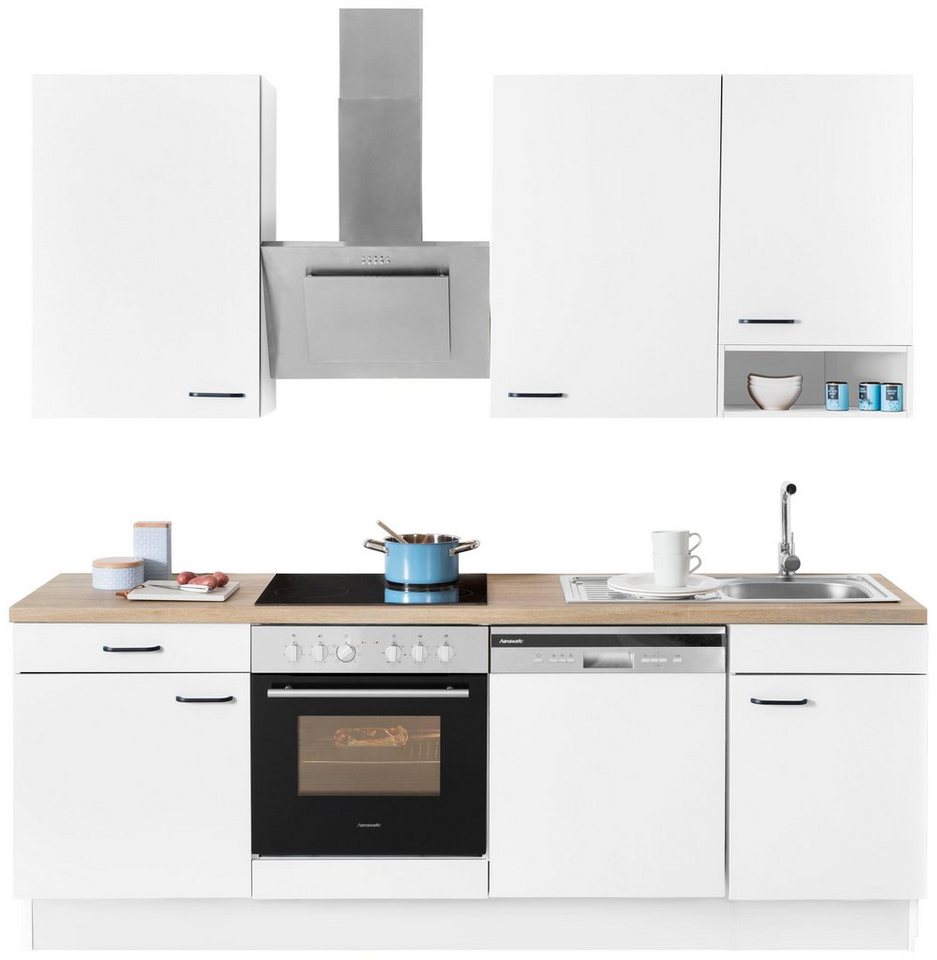 OPTIFIT Küchenzeile Elga, Premium-Küche mit Soft-Close-Funktion, Vollauszug, Breite 230 cm von OPTIFIT