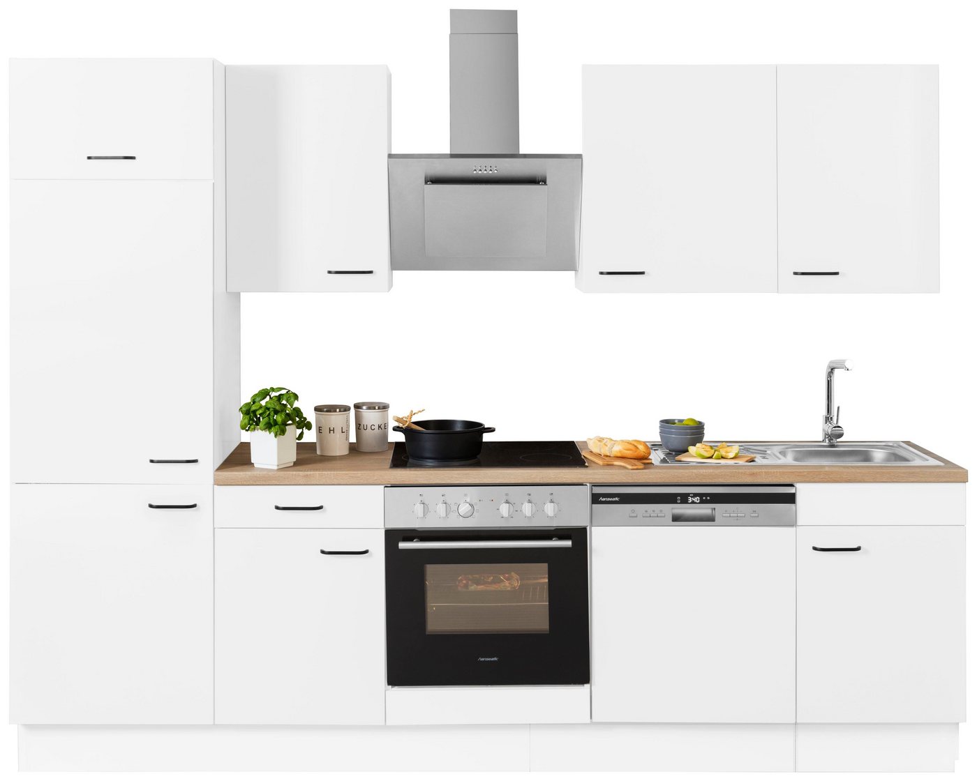 OPTIFIT Küchenzeile Elga, Premium-Küche mit Soft-Close-Funktion, Vollauszug, Breite 280 cm von OPTIFIT