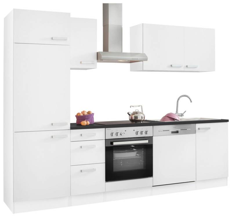 OPTIFIT Küchenzeile Odense, (Set), mit E-Geräten, Breite 270 cm, mit 28 mm starker Arbeitsplatte von OPTIFIT