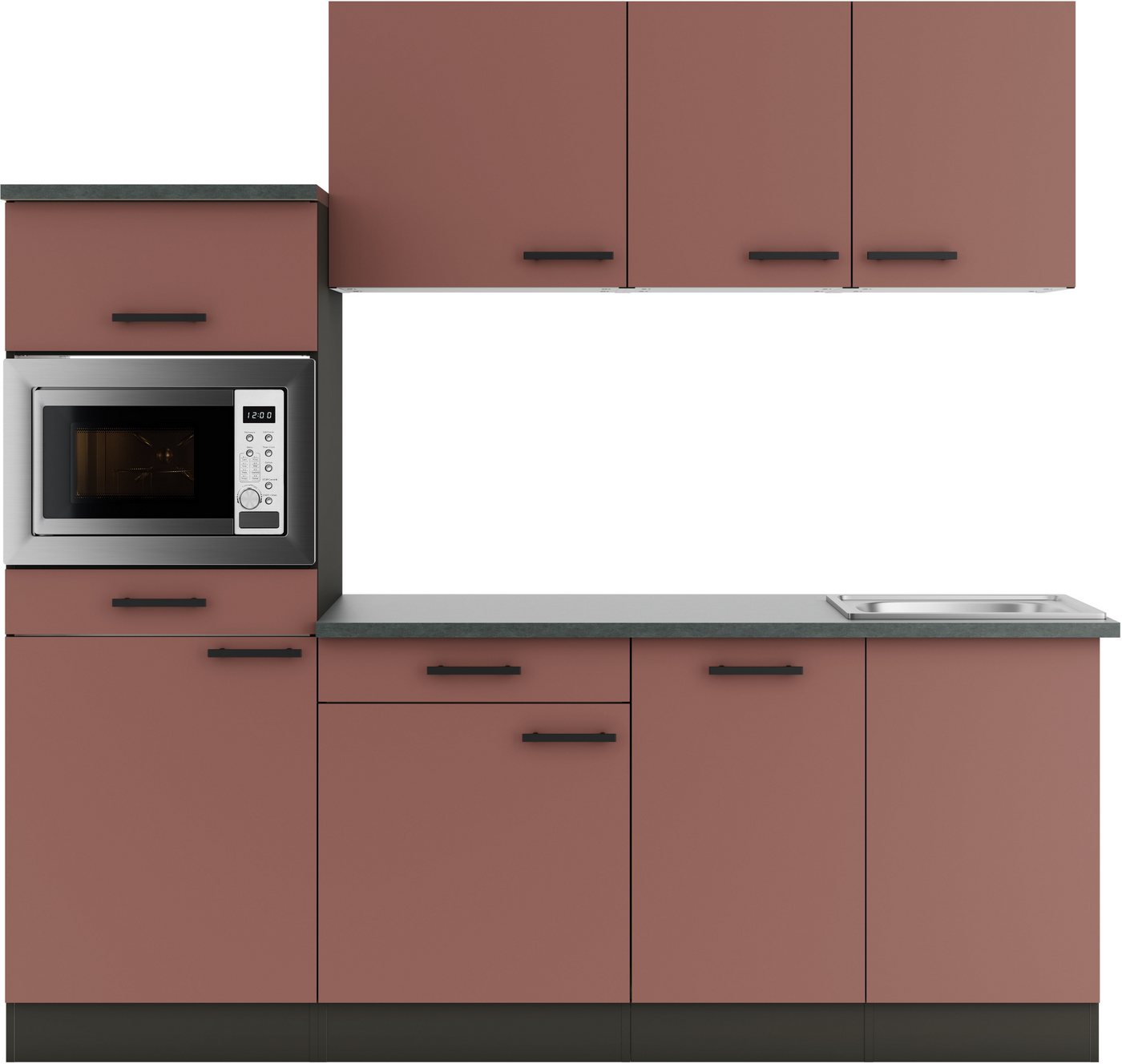 OPTIFIT Küchenzeile Palma, Breite 210 cm, wahlweise mit E-Geräten, seitenverkehrt stellbar von OPTIFIT