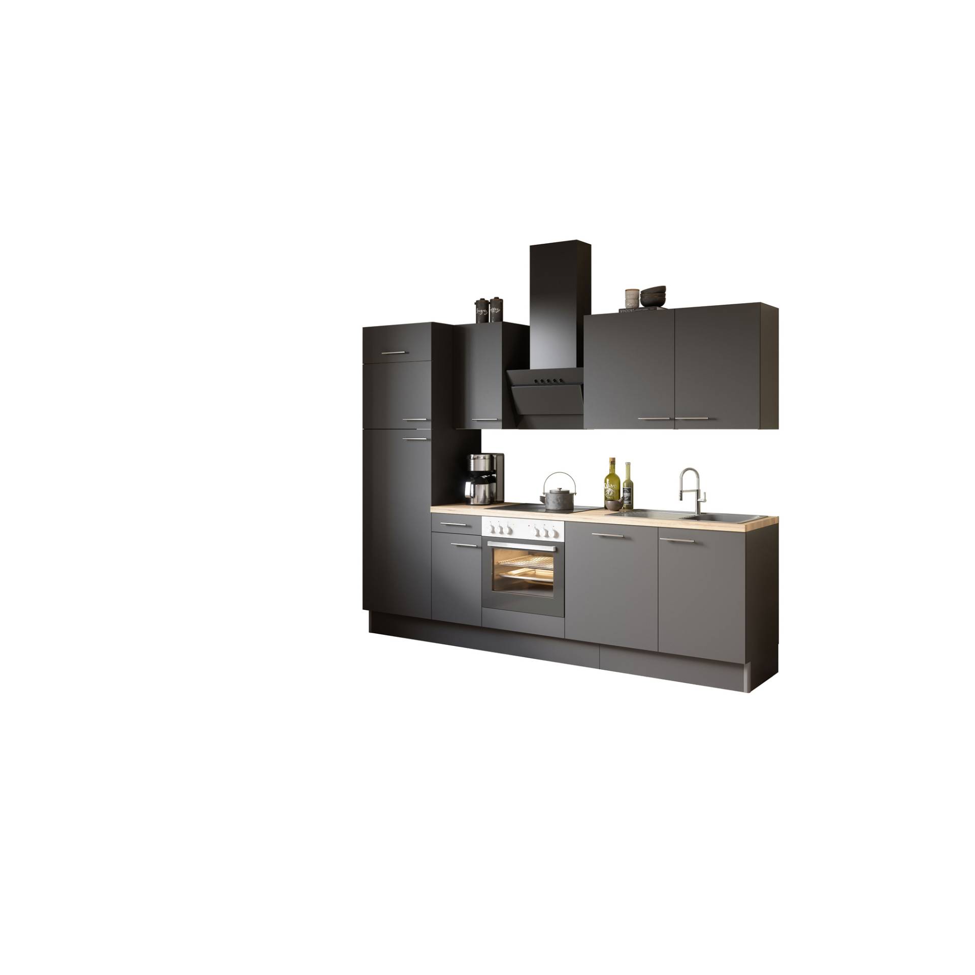 OPTIFIT Küchenzeile mit E-Geräten 'OPTIkoncept Ingvar420' anthrazit matt 270 cm OPTIFIT Küchenzeile mit E-Geräten 'OPTIkoncept Ingvar420' anthrazit matt 270 cm von OPTIFIT