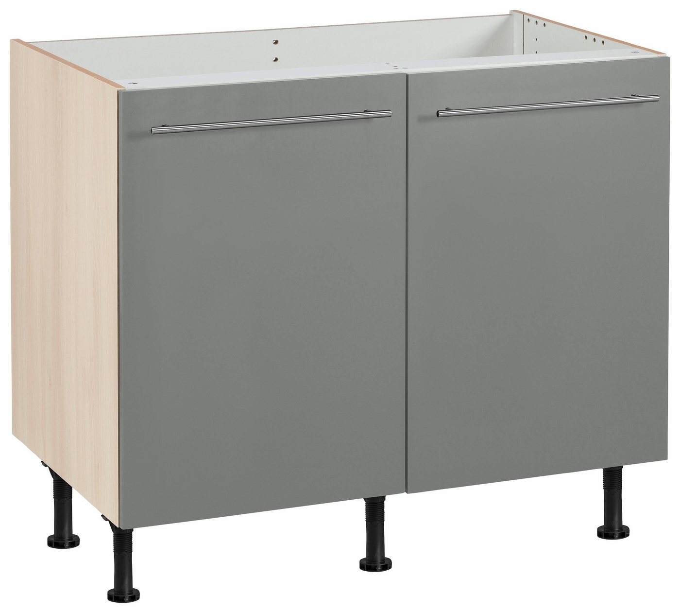 OPTIFIT Spülenschrank Bern 100 cm breit, mit 2 Türen, höhenverstellbare Füße, mit Metallgriffen OPTIFIT Spülenschrank Bern 100 cm breit, mit 2 Türen, höhenverstellbare Füße, mit Metallgriffen von OPTIFIT