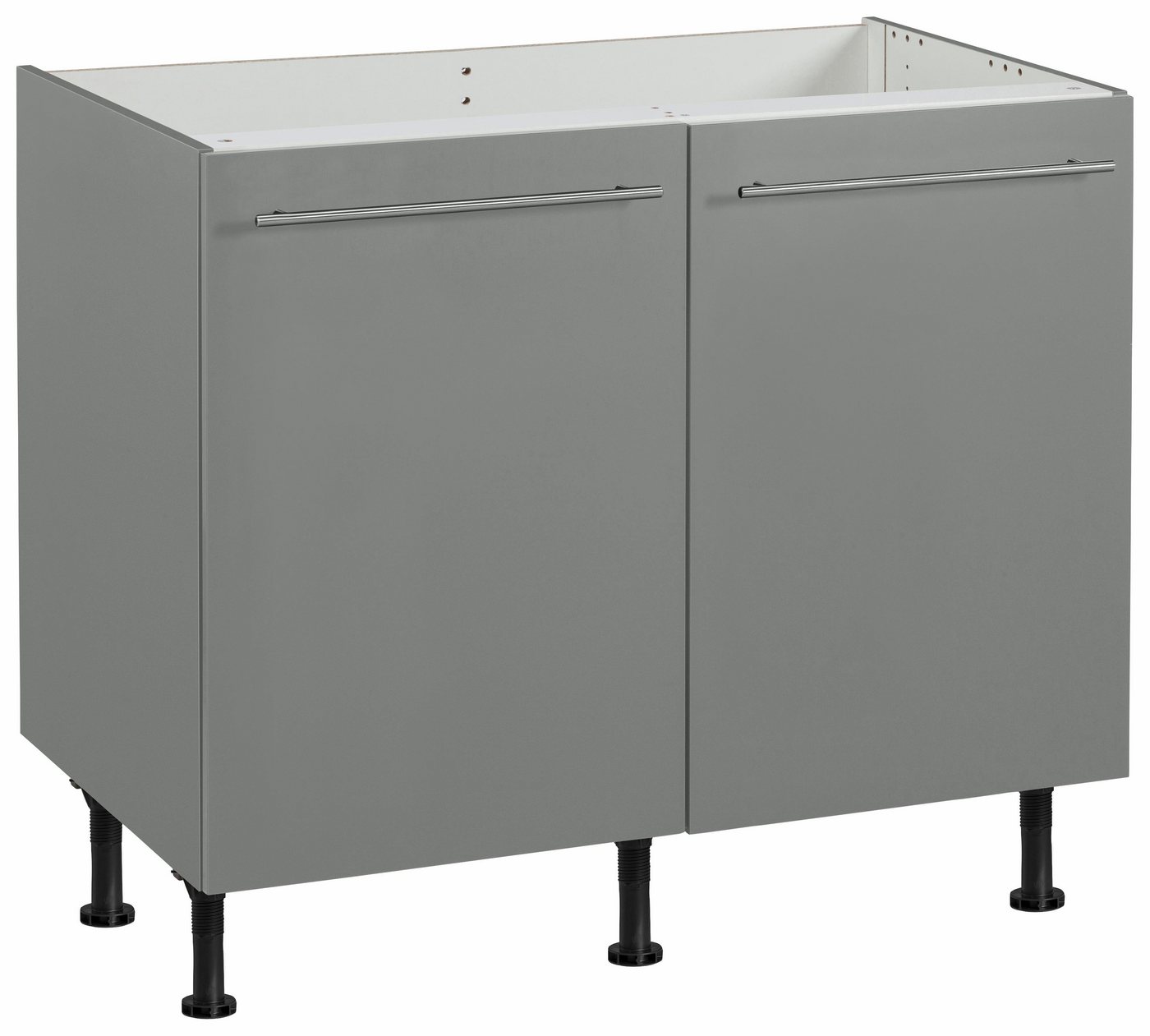 OPTIFIT Spülenschrank Bern 100 cm breit, mit 2 Türen, höhenverstellbare Füße, mit Metallgriffen OPTIFIT Spülenschrank Bern 100 cm breit, mit 2 Türen, höhenverstellbare Füße, mit Metallgriffen von OPTIFIT