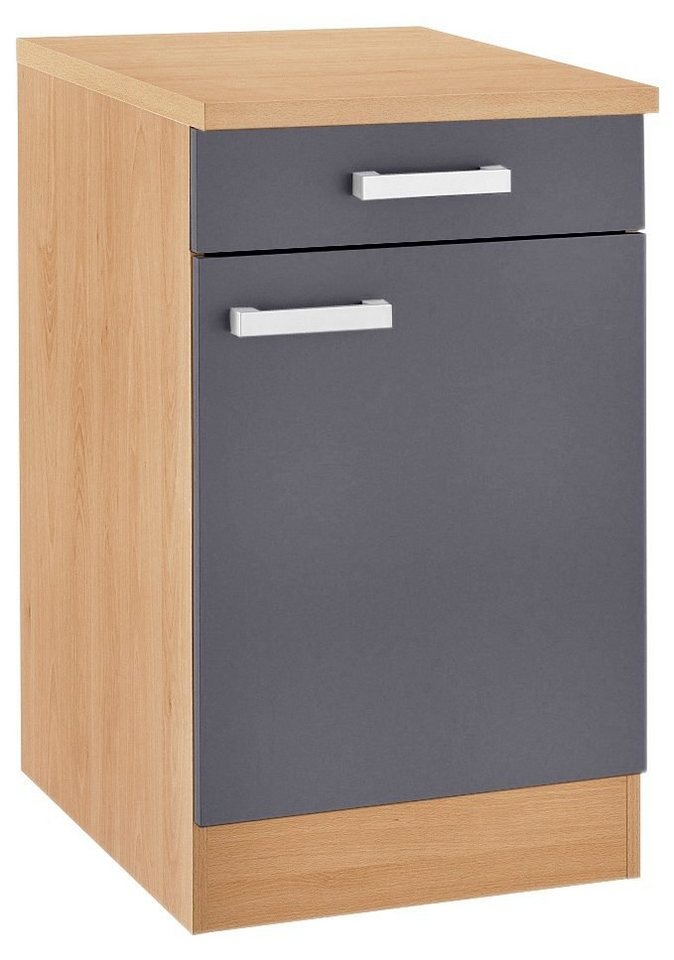 OPTIFIT Spülenschrank Odense 50 cm breit, mit Tür und Schubkasten, mit 28 mm starker Arbeitsplatte von OPTIFIT