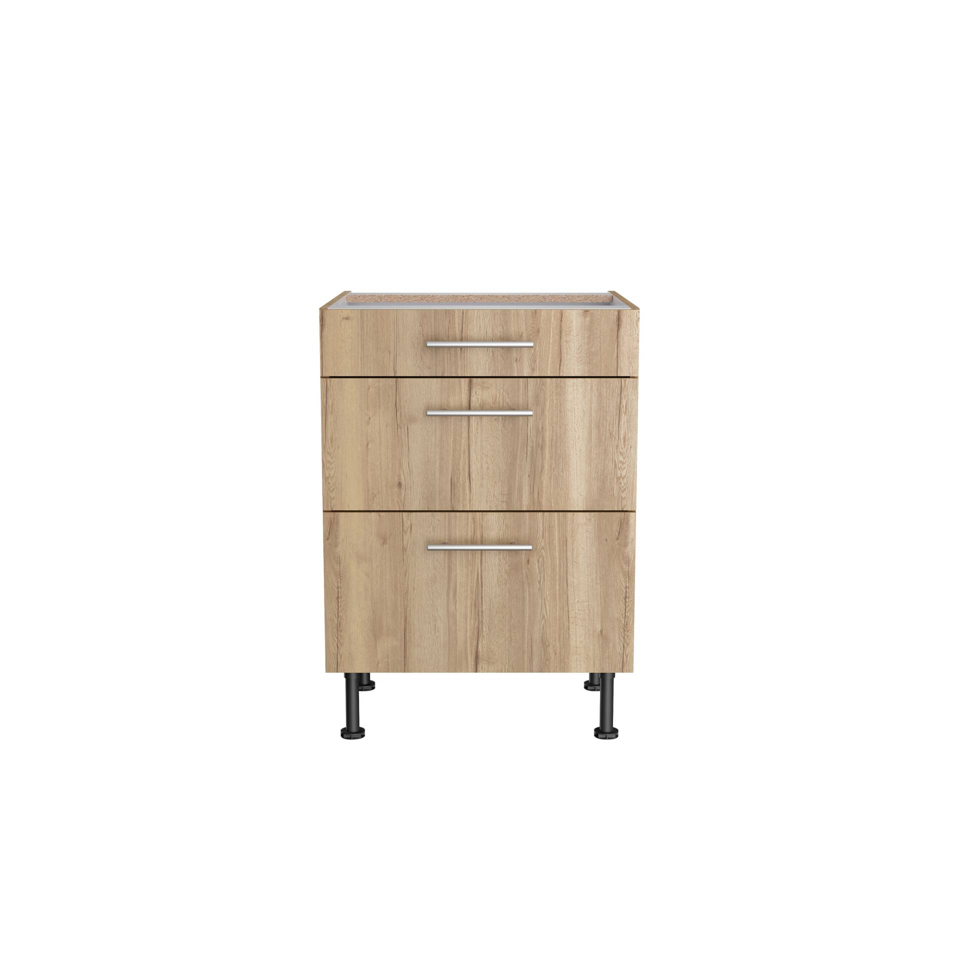 OPTIFIT Unterschrank mit 3 Auszügen 'Optikomfort Erik290' eichefarben 60 x 87 x 58,4 cm von OPTIFIT