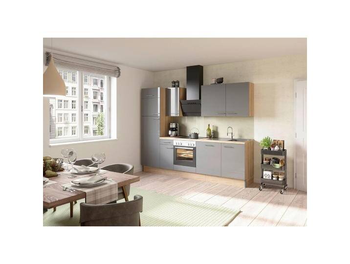 Optifit KÜCHENLEERBLOCK, Anthrazit, Eiche, Metall, 1 Schubladen, seitenverkehrt montierbar, nur wie online abgebildet bestellbar, 270 cm, Made in von OPTIFIT
