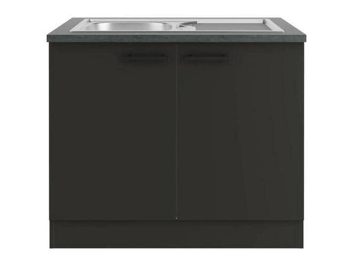 Optifit SPÜLENUNTERSCHRANK, Anthrazit, Metall, einzeln stellbar, 100x84.8x60 cm, DIN EN ISO 14001, DIN EN ISO 50001, DIN EN ISO 9001, Küchen, von OPTIFIT
