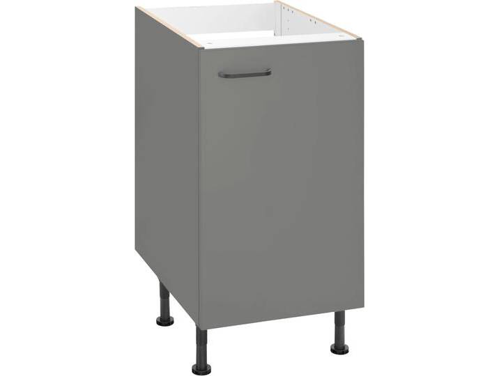 Spülenschrank OPTIFIT Elga , grau (basaltgrau, basaltgrau), B:45cm H:87cm T:58,4cm, Holzwerkstoff, Schränke, mit Soft-Close-Funktion, höhenverstellbaren Füßen, Breite 45 cm von OPTIFIT