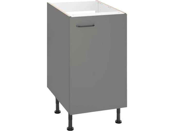 Spülenschrank OPTIFIT Elga , grau (basaltgrau, basaltgrau), B:45cm H:87cm T:58,4cm, Holzwerkstoff, Schränke, mit Soft-Close-Funktion, höhenverstellbaren Füßen, Breite 45 cm von OPTIFIT