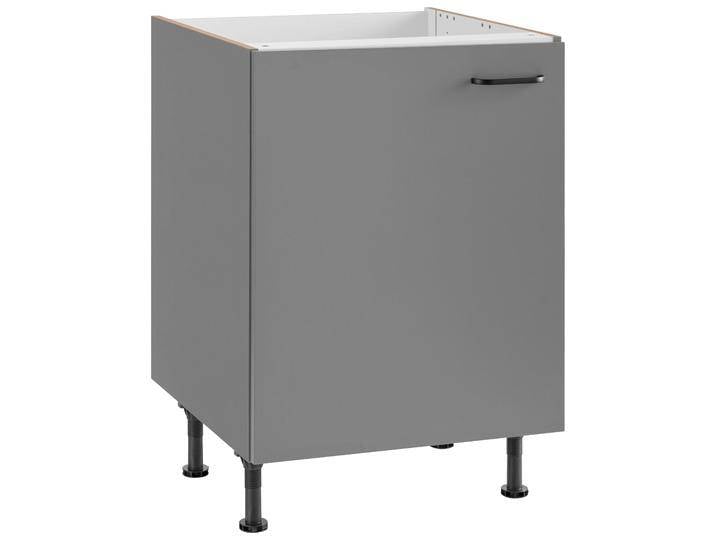 Spülenschrank OPTIFIT Elga , grau (basaltgrau, basaltgrau), B:60cm H:87cm T:58,4cm, Holzwerkstoff, Schränke, mit Soft-Close-Funktion, höhenverstellbaren Füßen, Breite 60 cm von OPTIFIT