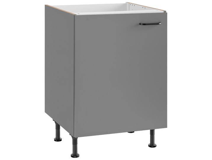 Spülenschrank OPTIFIT Elga , grau (basaltgrau, basaltgrau), B:60cm H:87cm T:58,4cm, Holzwerkstoff, Schränke, mit Soft-Close-Funktion, höhenverstellbaren Füßen, Breite 60 cm von OPTIFIT
