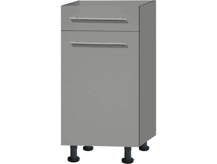 Unterschrank OPTIFIT Bern , grau (basaltgrau, basaltgrau), B:40cm H:87cm T:58,4cm, Schränke, 40 cm breit, mit Tür und Schubkasten, mit höhenverstellbaren Füßen von OPTIFIT
