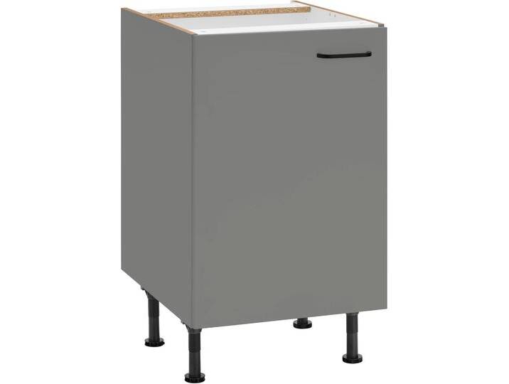 Unterschrank OPTIFIT Elga , grau (basaltgrau, basaltgrau), B:50cm H:87cm T:58,4cm, Holzwerkstoff, Schränke, mit Soft-Close-Funktion, höhenverstellbare Füße, Breite 50 cm von OPTIFIT