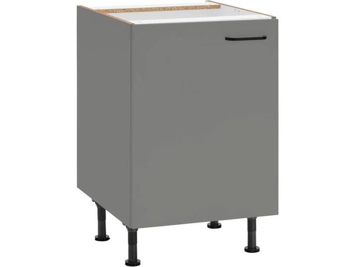 Unterschrank OPTIFIT Elga , grau (basaltgrau, basaltgrau), B:60cm H:87cm T:58,4cm, Holzwerkstoff, Schränke, mit Soft-Close-Funktion, höhenverstellbare Füße, Breite 60 cm von OPTIFIT
