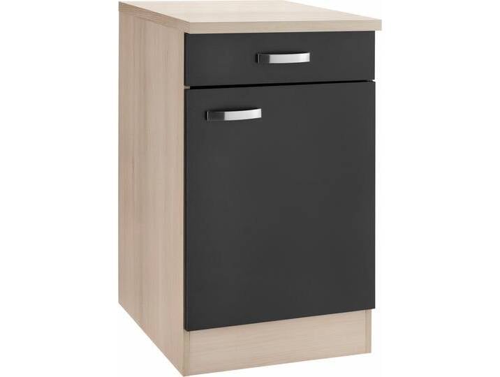 Unterschrank OPTIFIT Faro , grau (anthrazit), B:50cm H:84,8cm T:60cm, Schränke, mit Metallgriffen, Breite 50 cm von OPTIFIT