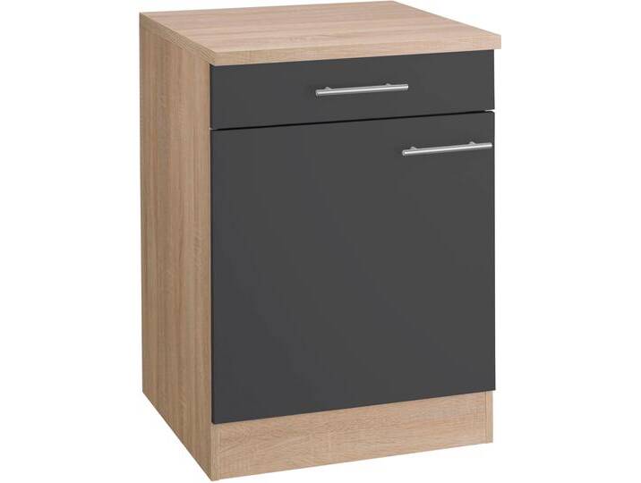 Unterschrank OPTIFIT Kalmar , grau (anthrazit), B:60cm H:85cm T:60cm, Schränke, Breite 60 cm von OPTIFIT