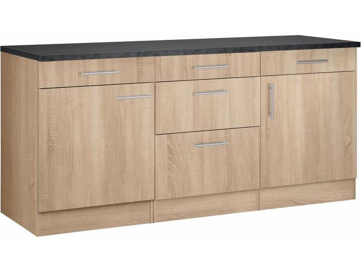 Unterschrank OPTIFIT Mini , grau (eichefarben, anthrazit), B:180cm H:84,8cm T:60cm, Schränke, Breite 180 cm mit Metallgriffen von OPTIFIT