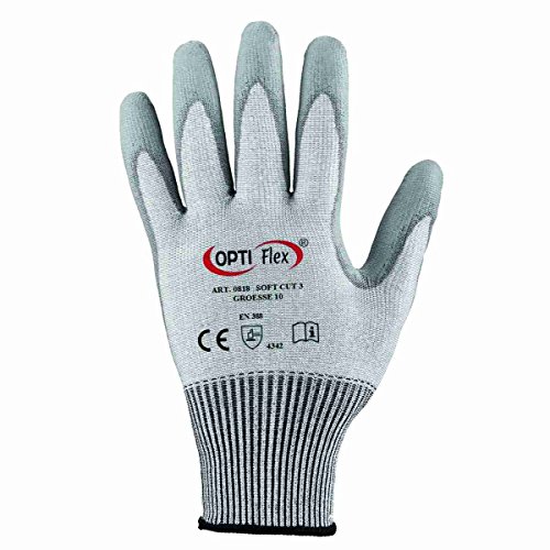 12 Paar Schnittschutzhandschuhe Optiflex Soft Cut 3 - grau/grau von Optiflex