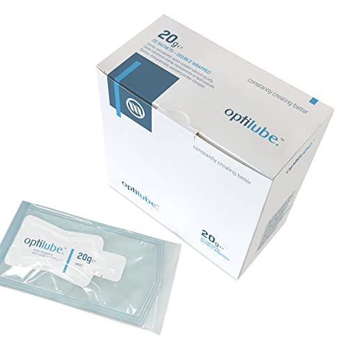 OptiLube Beutel (20g x20) - Steriles Gleitgel in Beuteln, wasserlöslich mit leicht aufreißbarer Verpackung (20g Beutel - 20 Stück) (Steril Doppelt Verpackt) von OPTILUBE