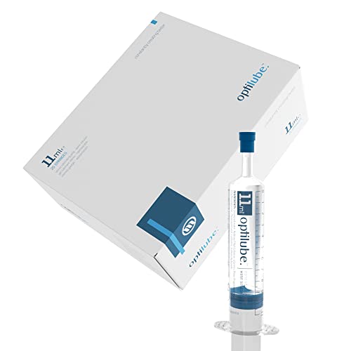 OptiLube Spritzen - Steriles Gleitgel in 6ml und 11ml Spritzen, wasserlöslich und pH-neutral im einfachen Spritzenformat (OptiLube 11ml Spritzen - Packung mit 25 Stück) von OPTILUBE