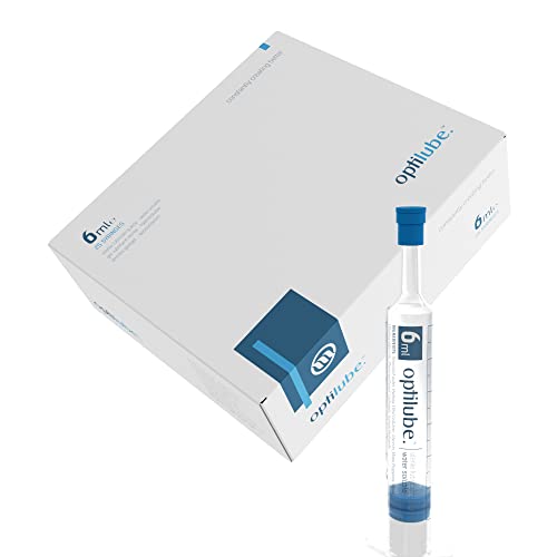 OptiLube Spritzen - Steriles Gleitgel in 6ml und 11ml Spritzen, wasserlöslich und pH-neutral im einfachen Spritzenformat (OptiLube 6ml Spritzen - Packung mit 25 Stück) von OPTILUBE